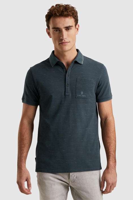 Cast Iron short sleeve polo injected cotton